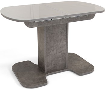 Кухонный раздвижной стол Киото-1 (ноги серый камень, серебро/серый камень) в Ижевске