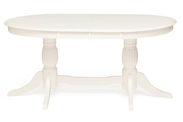 Кухонный раскладной стол LORENZO (Лоренцо) 160+46x107x76, pure white (402) в Глазове