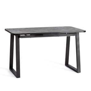 Кухонный раскладной стол MALTIDO ЛДСП/HPL/металл, 130/160x75x75 Гранит тёмный/чёрный арт.20626 в Сарапуле