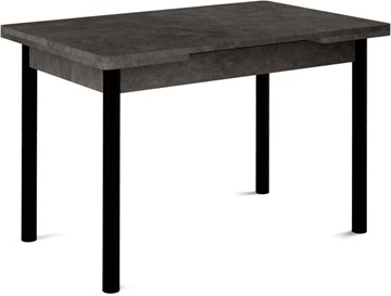 Кухонный раскладной стол Милан-1 EVO, ноги металлические черные, серый камень в Сарапуле