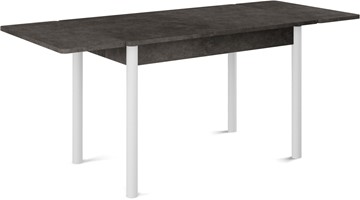 Кухонный раздвижной стол Милан-2 EVO, ноги белые, серый камень в Глазове - предосмотр 1
