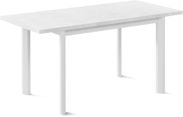 Кухонный стол раздвижной Нагано-1L (ноги металлические белые, белый цемент) в Сарапуле - предосмотр 1