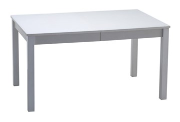 Стеклянный обеденный стол Нагано-2 стекло белое opti (хром-лак) в Глазове
