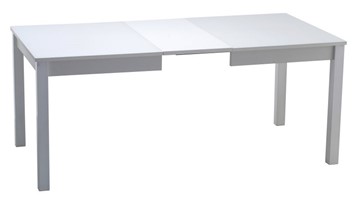 Кухонный раскладной стол Нагано-2 стекло белое opti (хром-лак) в Сарапуле - предосмотр 1