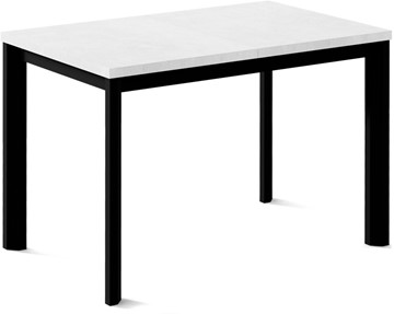 Раздвижной стол Нагано-3L (ноги черные, белый цемент) в Сарапуле