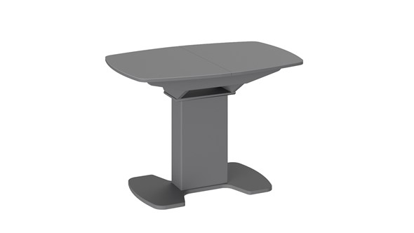 Раздвижной стол Портофино (СМ(ТД)-105.01.11(1)), цвет Серое/Стекло серое матовое LUX в Глазове - изображение