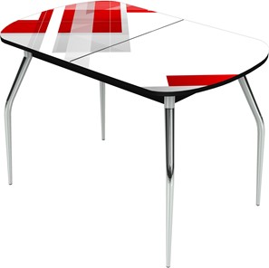Раздвижной стол Ривьера исп.1 ноги метал. крашеные №24 Фотопечать (Текстура №47) в Сарапуле