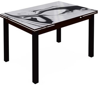Кухонный раскладной стол Шанхай исп.2 ноги метал. крашеные №21 (Exclusive h187/черный) в Сарапуле
