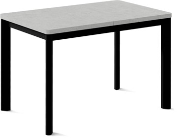 Кухонный стол раздвижной Токио-1L (ноги металлические черные, светлый цемент) в Глазове
