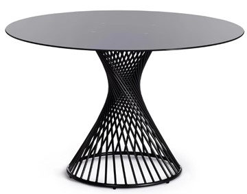 Стеклянный обеденный стол BERTOIA (mod. GT21) металл/стекло, Black (черный) арт.20595 в Ижевске