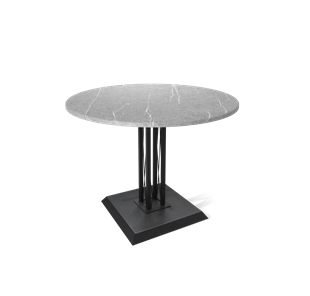 Круглый обеденный стол SHT-TU6-BS2 / SHT-TT 90 МДФ (серый мрамор/черный) в Глазове