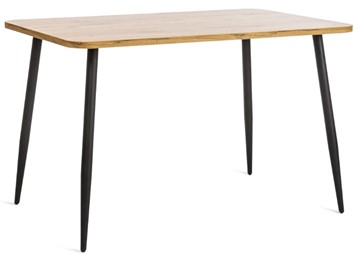Обеденный стол PLUTO ЛДСП/металл, 120x80x77, Дуб вотан/Черный арт.19317 в Глазове - предосмотр