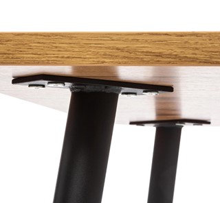 Обеденный стол PLUTO ЛДСП/металл, 120x80x77, Дуб вотан/Черный арт.19317 в Глазове - предосмотр 5