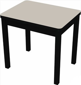 Обеденный раздвижной стол Бари дерево №8 (стекло белое/черный) в Глазове