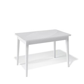 Кухонный стол раскладной Kenner 1100M (Белый/Стекло белое глянец) в Сарапуле