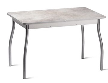 Кухонный стол Орион.4 1200, Пластик Белый шунгит/Металлик в Глазове