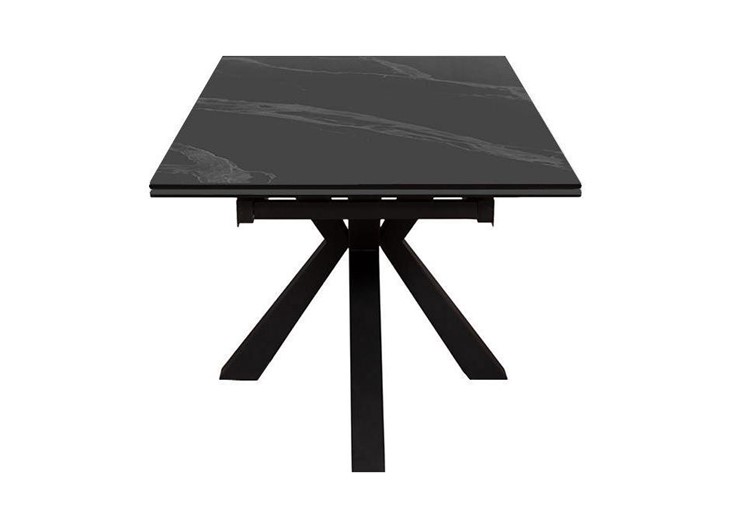 Стол раздвижной DikLine SFE160 Керамика Черный мрамор/подстолье черное/опоры черные (2 уп.) в Ижевске - изображение 3