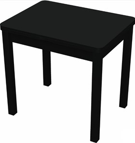 Обеденный раздвижной стол Бари дерево №8 (стекло черное/черный) в Глазове