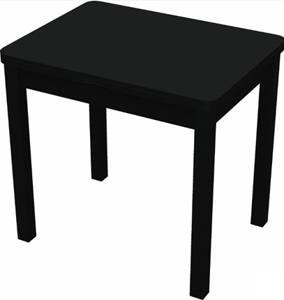 Обеденный раздвижной стол Бари дерево №8 (стекло черное/черный) в Сарапуле - изображение