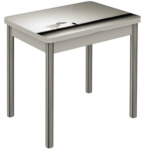 Раздвижной стол Бари хром №6 (Exclusive h182/белый) в Сарапуле