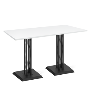 Кухонный обеденный стол SHT-TU6-BS2/Н110 (2 шт.)/ТT 120/80 (черный/белый шагрень) в Глазове