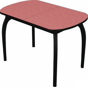 Раздвижной стол Ривьера мини дерево №1, пластик (цветы красные/черный) в Глазове