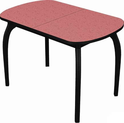 Раздвижной стол Ривьера мини дерево №1, пластик (цветы красные/черный) в Сарапуле - изображение