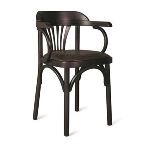 Обеденный стул Венский мягкий, кожзам черный/венге в Сарапуле