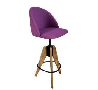 Барный стул SHT-ST35 / SHT-S92 (ягодное варенье/браш.коричневый/черный муар) в Сарапуле