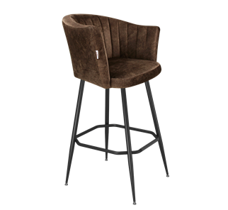 Барный стул SHT-ST42-1 / SHT-S148 (кофейный трюфель/черный муар) в Сарапуле - предосмотр