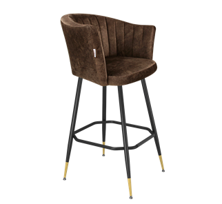 Барный стул SHT-ST42-1 / SHT-S148 (кофейный трюфель/черный муар/золото) в Сарапуле