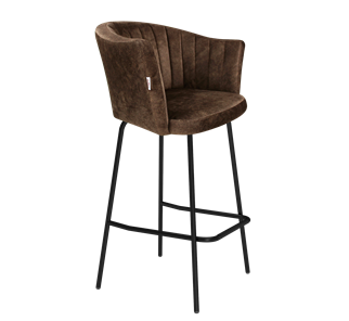 Барный стул SHT-ST42-1 / SHT-S29P (кофейный трюфель/черный муар) в Глазове