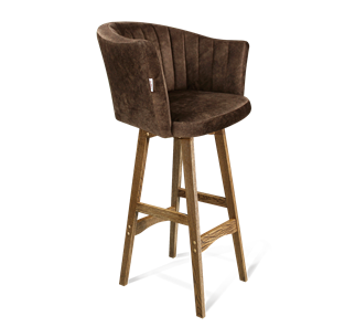 Барный стул SHT-ST42-1 / SHT-S65 (кофейный трюфель/дуб брашированный коричневый) в Сарапуле