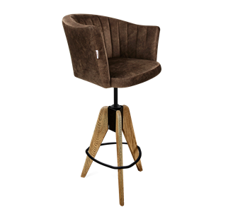 Барный стул SHT-ST42-1 / SHT-S92 (кофейный трюфель/браш.коричневый/черный муар) в Сарапуле