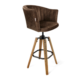 Барный стул SHT-ST42-1 / SHT-S93 (кофейный трюфель/браш.коричневый/черный муар) в Сарапуле