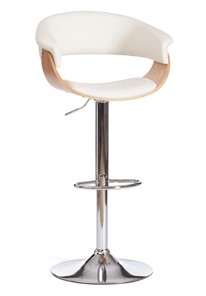 Барный стул VIMTA (mod.4021S) белый/натуральный/хром арт.13660 в Глазове