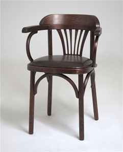 Кухонный стул Венский мягкий, кожзам коричневый/темный тон в Сарапуле