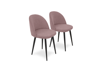 Комплект из 2-х кухонных стульев Brendoss Лайт розовый черные ножки в Сарапуле