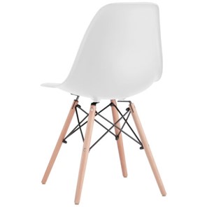 Комплект обеденных стульев 4 шт. BRABIX "Eames CF-010", пластик белый, опоры дерево/металл, 532630, 2033A в Сарапуле