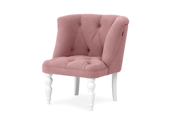 Кресло на ножках Бриджит розовый ножки белые в Глазове