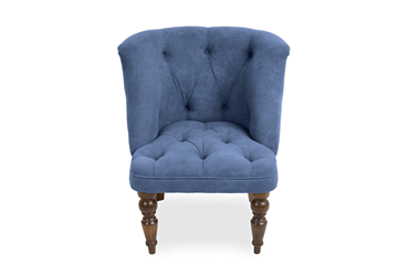 Мягкое кресло Бриджит синий ножки коричневые в Сарапуле