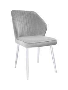 Мягкий стул 222 v08 светло-серый, ножки белые в Сарапуле