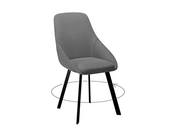 Обеденный стул 246 Поворотный темно-серый/черный в Сарапуле