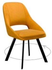 Мягкий стул 247 Поворотный  апельсин/черный в Сарапуле