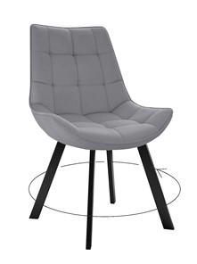 Обеденный стул 263 Поворотный, Микровелюр B22 Grey / опоры черные в Сарапуле