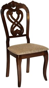 Обеденный стул Андромеда, дерево гевея 47х55х107 Cappuchino/ткань коричневая S 168-7 (2 шт) арт.12895 в Глазове