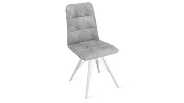 Обеденный стул Аспен К3 (Белый матовый/Микровелюр Wellmart Silver) в Сарапуле