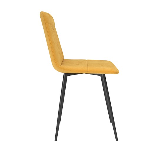 Обеденный стул Брандо, велюр тенерифе куркума/Цвет металл черный в Сарапуле - изображение 2