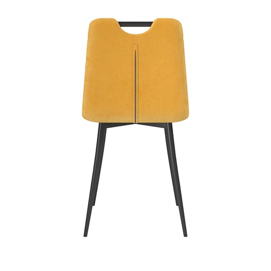 Обеденный стул Брандо, велюр тенерифе куркума/Цвет металл черный в Сарапуле - изображение 3