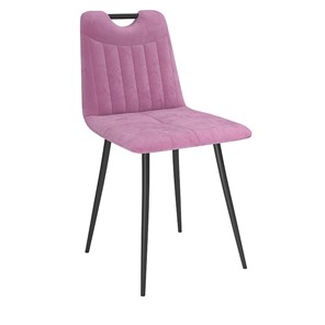 Обеденный стул Брандо, велюр тенерифе розовый/Цвет металл черный в Глазове